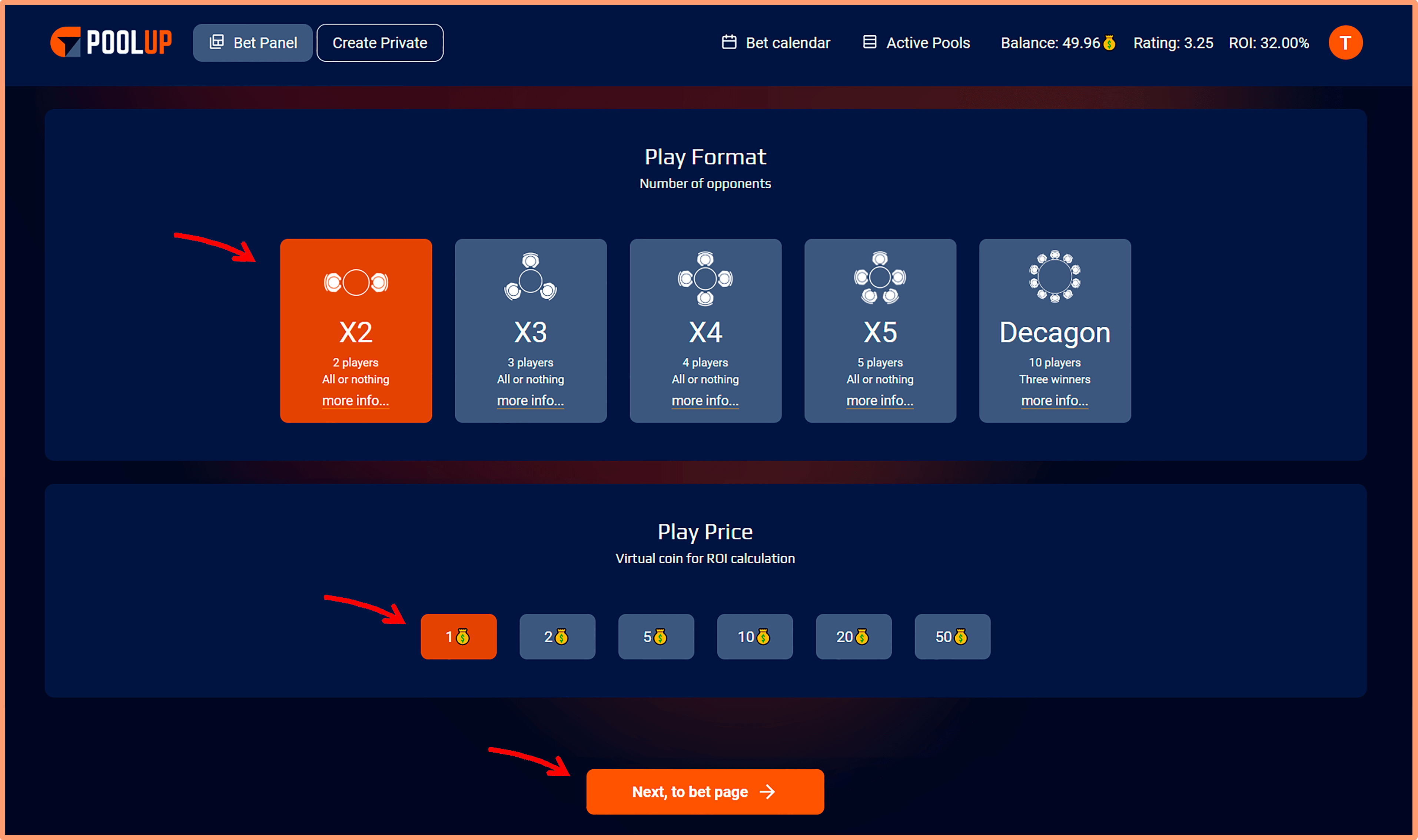 Enter SYSTEM POOLs with randon opponents